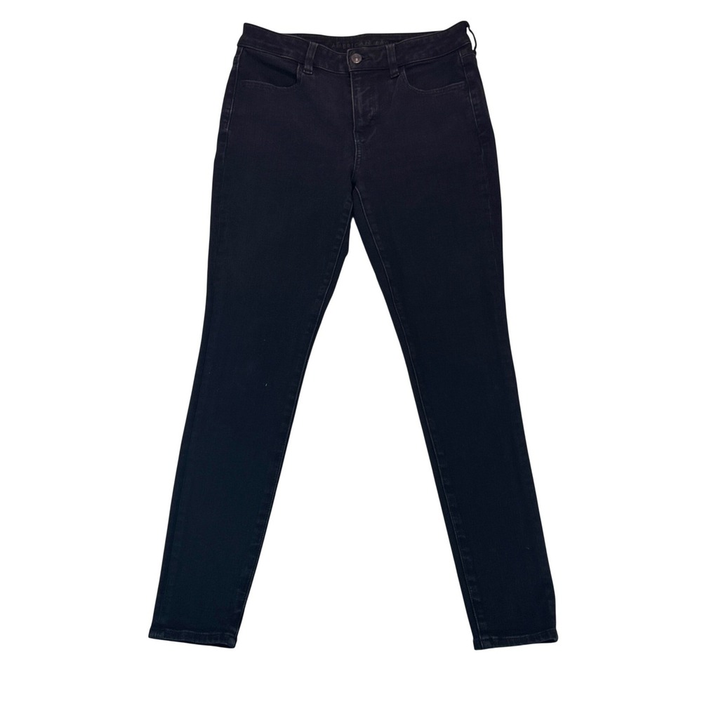 American Eagle High Waisted Skinny Jeans Dark Indigo Wash Denim Pants 30x28